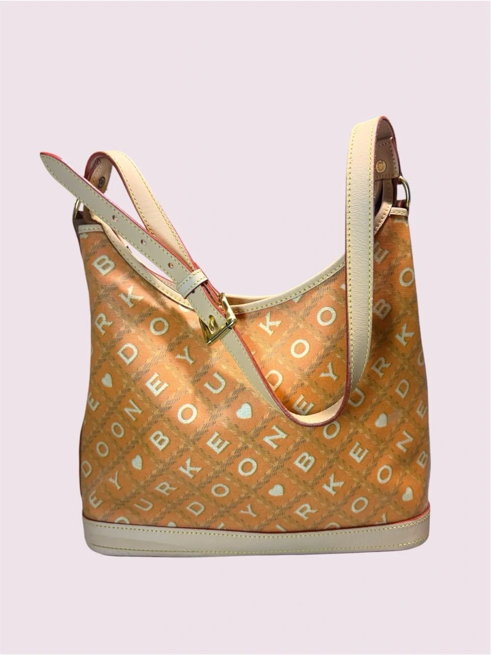 Vintage Dooney & Bourke Crossword Collection Hobo Bag